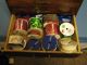 Old Oak Cabinet Full Of Thread And Ribbon 1900-1950 photo 6
