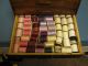 Old Oak Cabinet Full Of Thread And Ribbon 1900-1950 photo 7