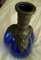 Vintage Cobalt Blue Decanter With Pewter Top Decanters photo 1