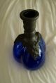 Vintage Cobalt Blue Decanter With Pewter Top Decanters photo 3