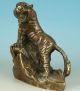 Big Chinese Old Brass Collectable Handwork Carved Tiger Statue Ornament Statues photo 1