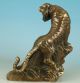 Big Chinese Old Brass Collectable Handwork Carved Tiger Statue Ornament Statues photo 2