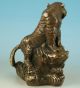 Big Chinese Old Brass Collectable Handwork Carved Tiger Statue Ornament Statues photo 3