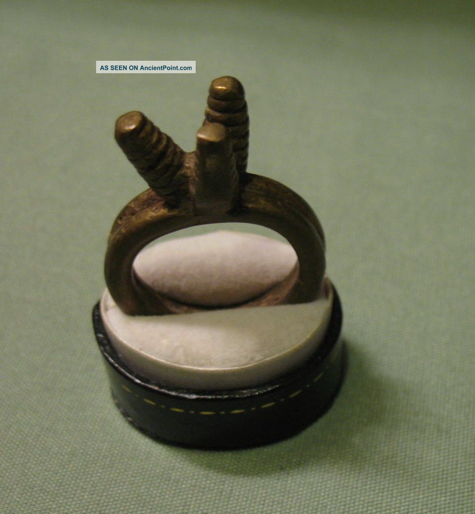 Senufo Ivory Coast Bronze/brass Divination Ring Fertility 19th - 20th C Jewelry photo