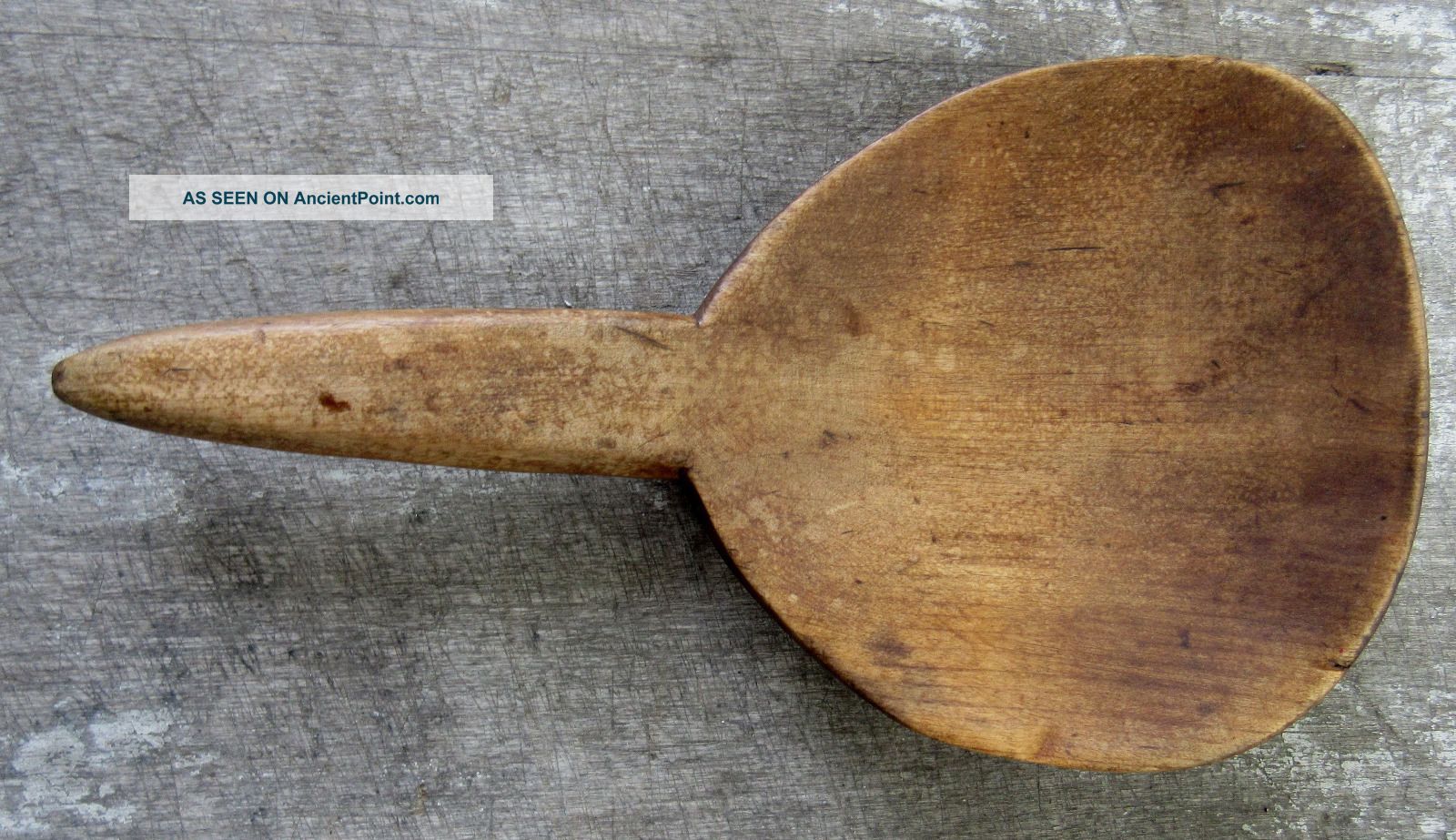 Old Farm Kitchen Wooden Scoop Wood Spoon Primitive Butter Paddle Ladle Primitives photo