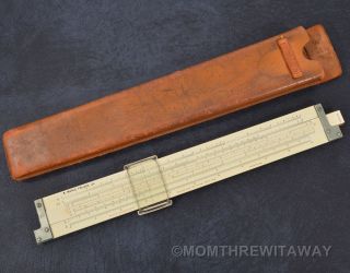 Vintage Keuffel Esser K&e 4092 - 3 S/n 182491 Engineering Slide Rule Leather Case photo