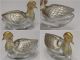 Wako Mandarin Duck Glass & Silver Seasoning Container Ginza Japanese Other Japanese Antiques photo 3