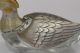 Wako Mandarin Duck Glass & Silver Seasoning Container Ginza Japanese Other Japanese Antiques photo 6
