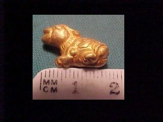 Sassanian Gold Amulet (recumbent Donkey) Circa 400 - 700 Ad. photo