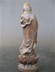 Chinese Hand Carved Buddha Agalloch Eaglewood Wood Guanyin Design Kwan-yin photo 4