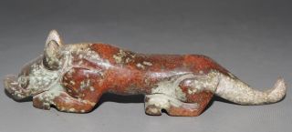 Ancient Chinese Jade Carved Jade Beast Statue J060817 photo