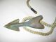 Antique Vintage Bronze Swordfish Tuna Harpoon With Rope Cable Harpoons photo 1