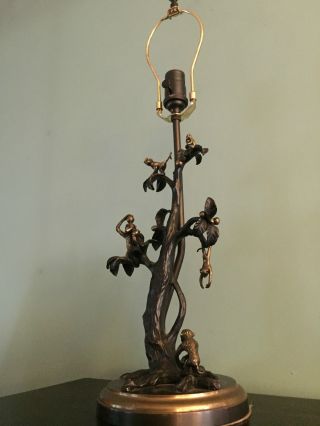 Rc Creations/oriental Accent Bronze/brass Monkey Sculpture Lamp photo