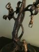 Rc Creations/oriental Accent Bronze/brass Monkey Sculpture Lamp Metalware photo 7