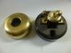 Vintage Brass & Porcelain Hubbell Toggle Switch On/off Switch Plates & Outlet Covers photo 4