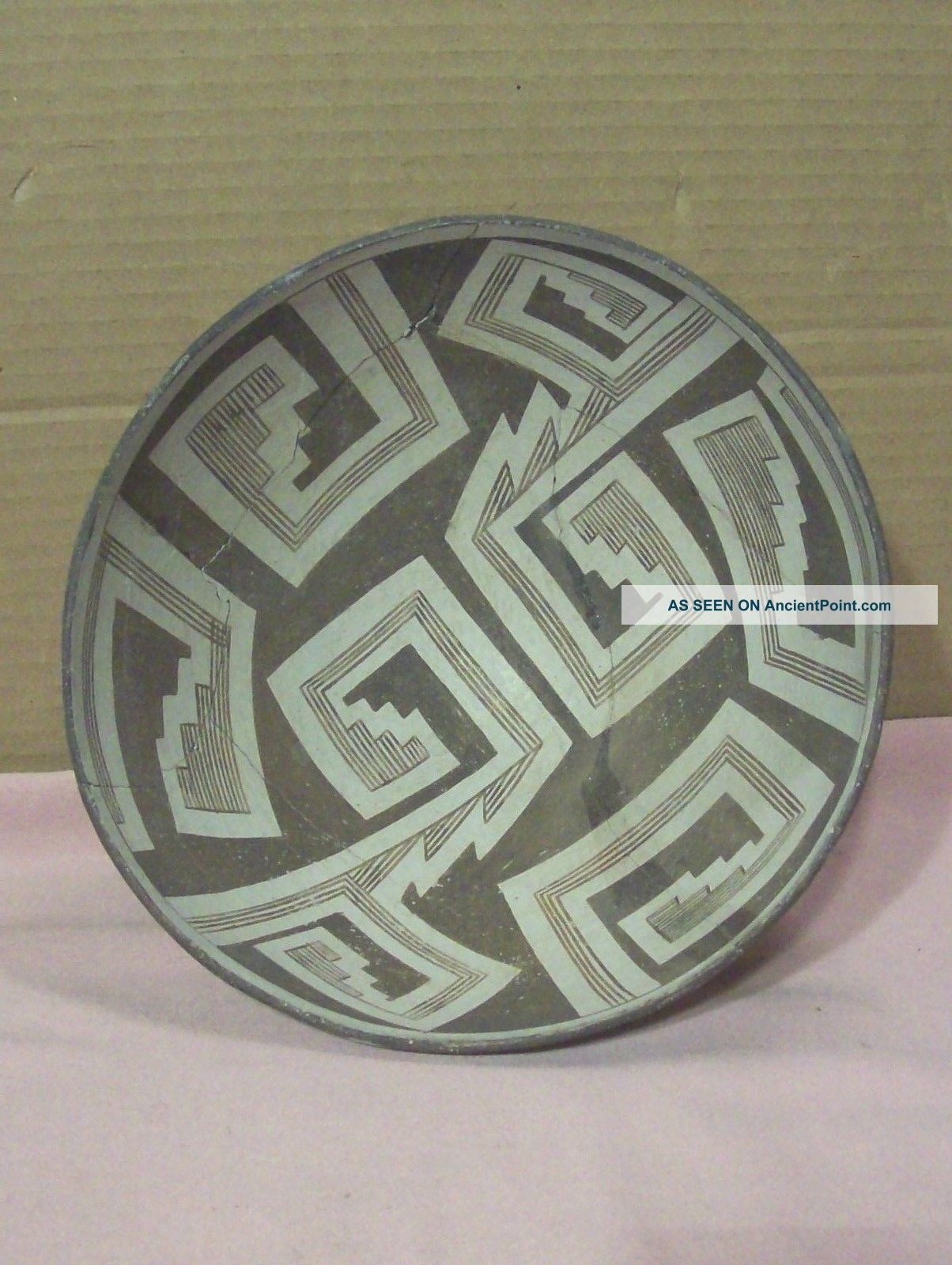 C1000 A.  D.  Pre - Columbian Mimbres Anasazi Native American Indian Art Pottery Bowl The Americas photo