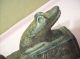 Pre - Columbian Native American Indian Carved Stone Hopewell Dual Frog Effigy Pipe The Americas photo 7