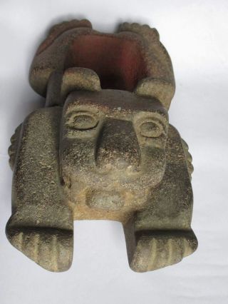 Pre - Columbian Zapotec Jaguar Mortar photo
