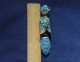 Antique Chinese Cicada Sterling Silver Needle Case Chatelaine Enamel Qing Period Amulets photo 8
