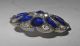 Spectacular Early 20th Century Large Jeweled Button With Cobalt Blue And White Buttons photo 3