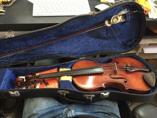 Fascinating Antique Virzi ' Tone Producer ' Violin In Rare photo