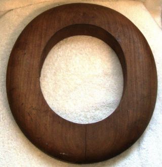 Vintage Wood Hat Brim Flange Form 8 3/8 Inches By 7 Inches By 2 5/8 Inches photo