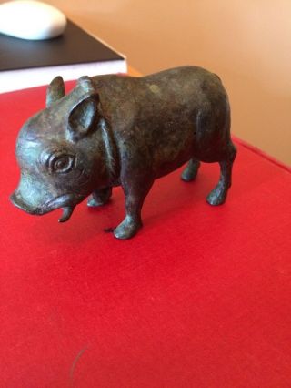 Very Unusual Pig/warthog Bronze Metal Detector Find photo