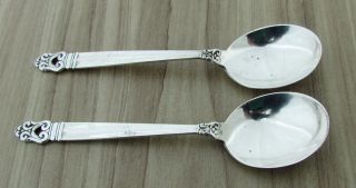 (2) International Sterling Silver Round Soup Spoons,  1939,  Royal Danish,  88.  8 G photo