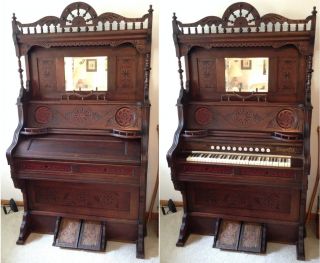 Story & Clark Victorian Parlor Pump Organ 59112 - And Sounds Great photo