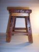 Antique Wood Miniature Stool - Antique Folk Art Bench - 1800 ' S Furniture Primitives photo 3