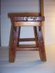 Antique Wood Miniature Stool - Antique Folk Art Bench - 1800 ' S Furniture Primitives photo 5