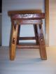 Antique Wood Miniature Stool - Antique Folk Art Bench - 1800 ' S Furniture Primitives photo 6