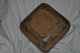 Very Lg Primitive Square Wooden Wood Bowl Grungy Old Wheat Color Country Decor Primitives photo 10