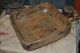 Very Lg Primitive Square Wooden Wood Bowl Grungy Old Wheat Color Country Decor Primitives photo 5