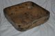 Very Lg Primitive Square Wooden Wood Bowl Grungy Old Wheat Color Country Decor Primitives photo 7