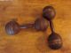 Antique Wooden Hand Weights Dumb Bells - - Vintage - Primitive - Steampunk Primitives photo 1