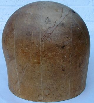 Antique Wooden Hat Form Mold Millinery Block Stand 22 