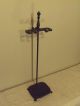 Antique Vintage ' Cutter Mfg Co ' Cast Iron Fireplace Tool Stand,  Stand Only Hearth Ware photo 1