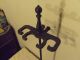 Antique Vintage ' Cutter Mfg Co ' Cast Iron Fireplace Tool Stand,  Stand Only Hearth Ware photo 2