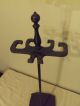 Antique Vintage ' Cutter Mfg Co ' Cast Iron Fireplace Tool Stand,  Stand Only Hearth Ware photo 5