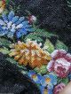 Antique Victorian Floral Amber Jet Black Pink Blue Micro Bead Reticule Purse Victorian photo 3
