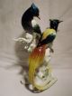 Bird Of Paradise Pair Group Decoration Porcelain Figurine Ens German Figurines photo 1
