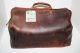 Antique Vintage Leather Doctor Style Satchel Bag Valise Luggage Suitcase Doctor Bags photo 5