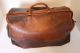 Antique Vintage Leather Doctor Style Satchel Bag Valise Luggage Suitcase Doctor Bags photo 6