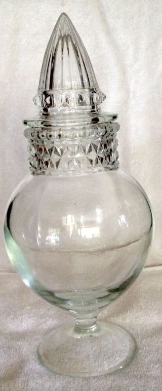 Antique Tiffin Dakota Glass Drugstore Apothecary Candy Jar 11 