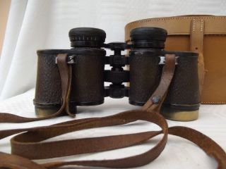Vintage Ross Stepnada 1930s Binoculars & Case photo