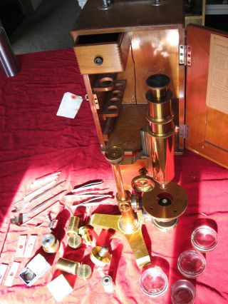 Microscope Antique 1885 Bausch And Lomb 