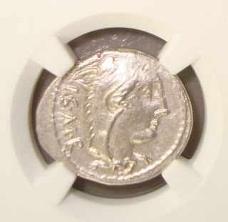 105 Bc L.  Thorius Balbus Ancient Roman Republic Silver Denarius Ngc Au 3/5 4/5 photo