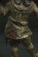 Japanese Colored Bronze Guardian Devil Oni Statue 