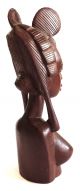 Native African Tribal Carved Wood Woman Bust. Sculptures & Statues photo 2